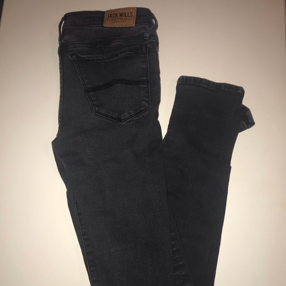 Jack Wills Black Faded Jeans. NBW.